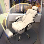 SimpluAcasa™ Scaun Ergonomic Directorial cu Suport Picioare Rabatabil Piele Ecologica — Confort Practic Pentru Casa Ta
