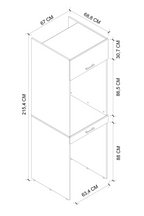 SimpluAcasa™ Dulap Irmak multifunctional 80 x 180 cm PAL melaminat 18 — Confort Practic Pentru Casa Ta