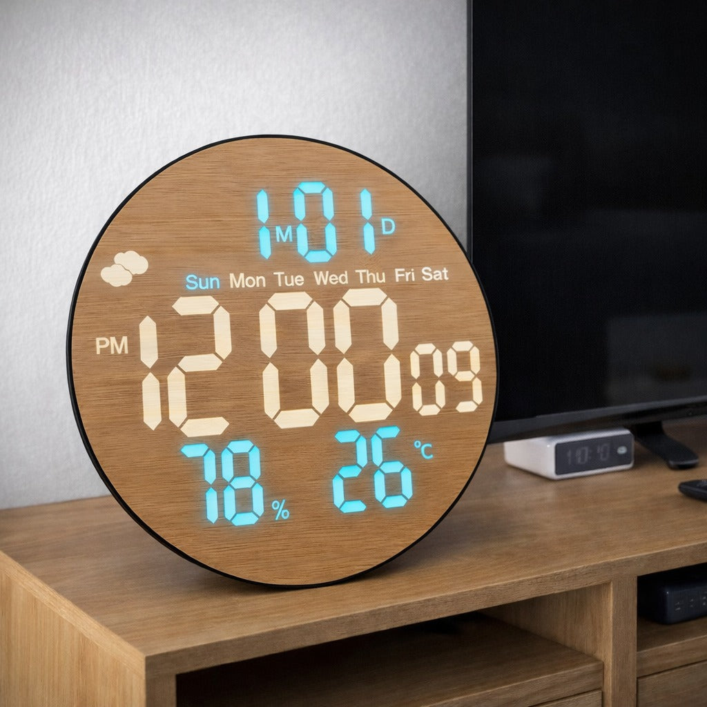 SimpluAcasa™ Ceas digital LED de perete 26 cm — Confort Practic Pentru Casa Ta Imagine principală a produsului