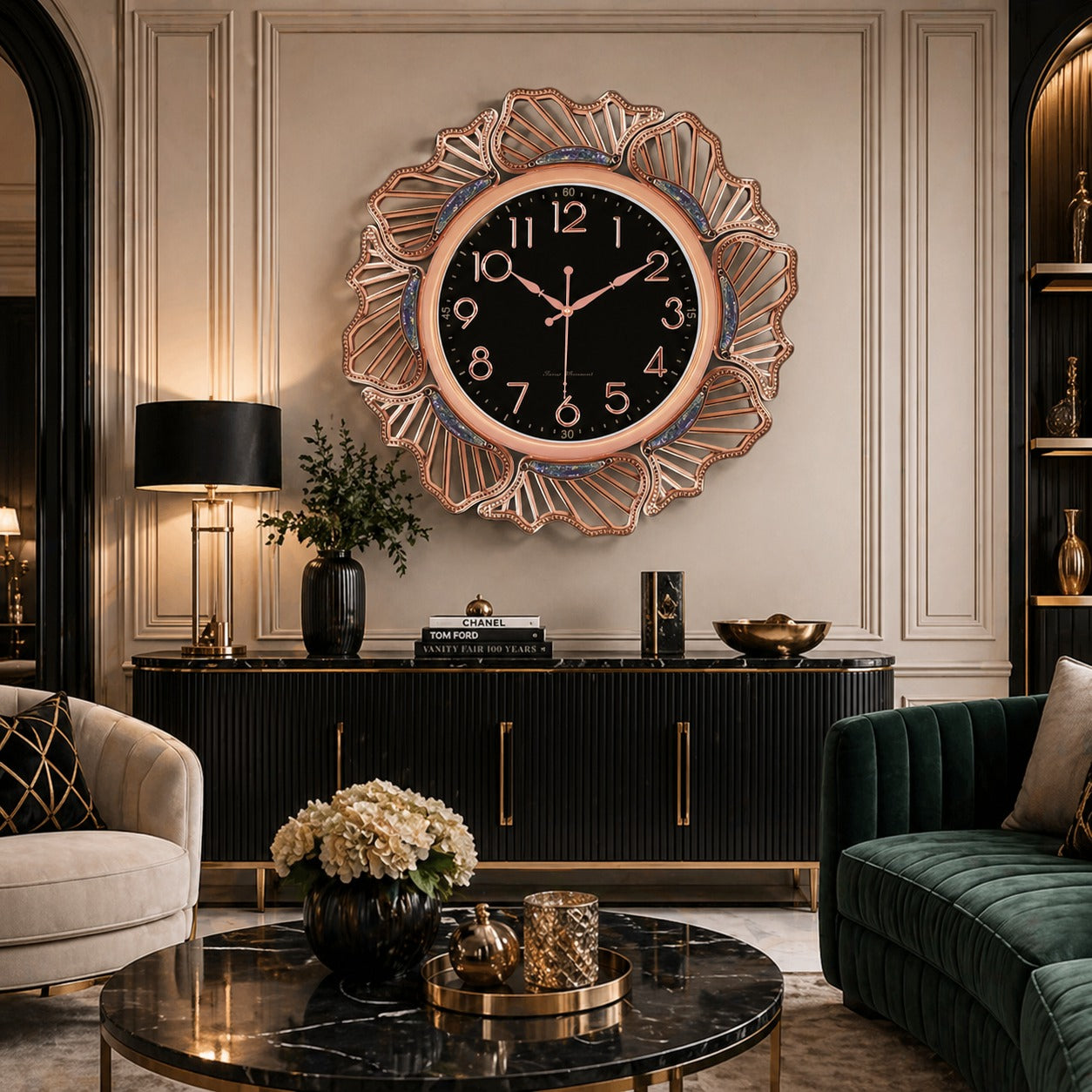 SimpluAcasa™ Ceas de perete modern decorativ 57 cm design elegant cu — Confort Practic Pentru Casa Ta