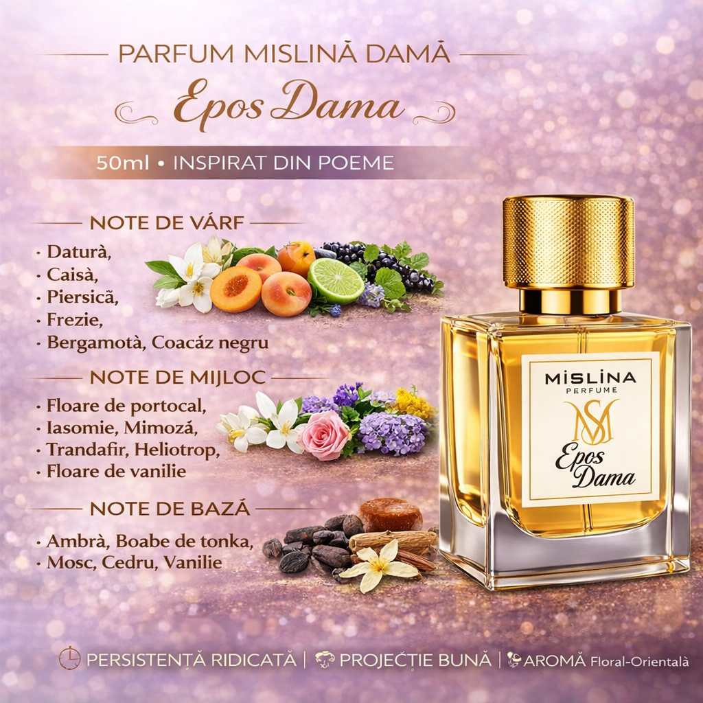 Parfum Mislina Damă Epos Dama 50ml – Inspirat din Poeme, M024 Imagine secundară a produsului