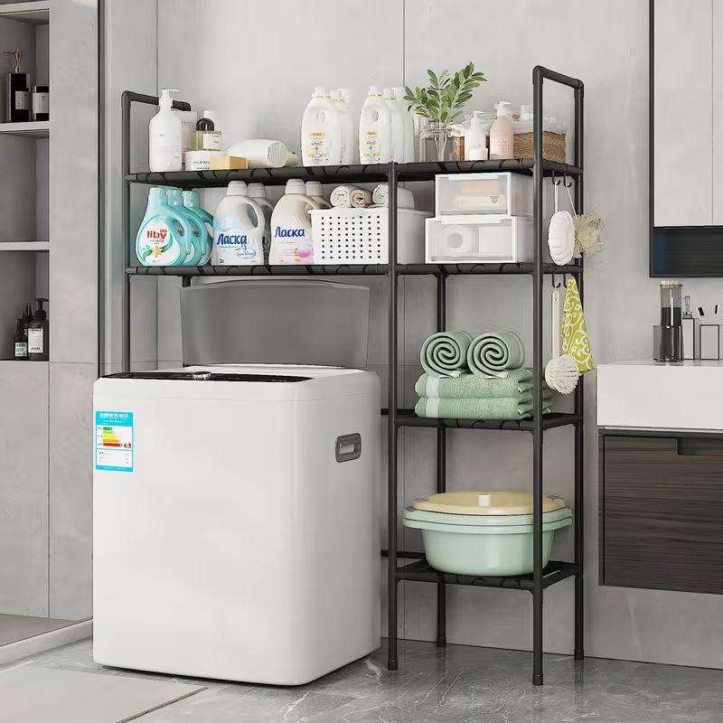 SimpluAcasa™ Raft Depozitare Masina Spalat sau Toaleta 138x106x25cm Metal — Confort Practic Pentru Casa Ta