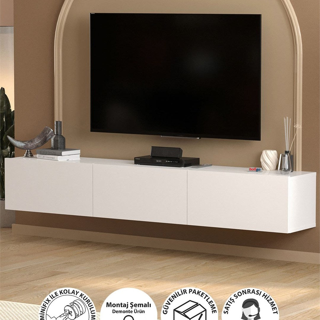 SimpluAcasa™ Comoda TV Marvel 180 cm suport televizor mare pana la — Confort Practic Pentru Casa Ta