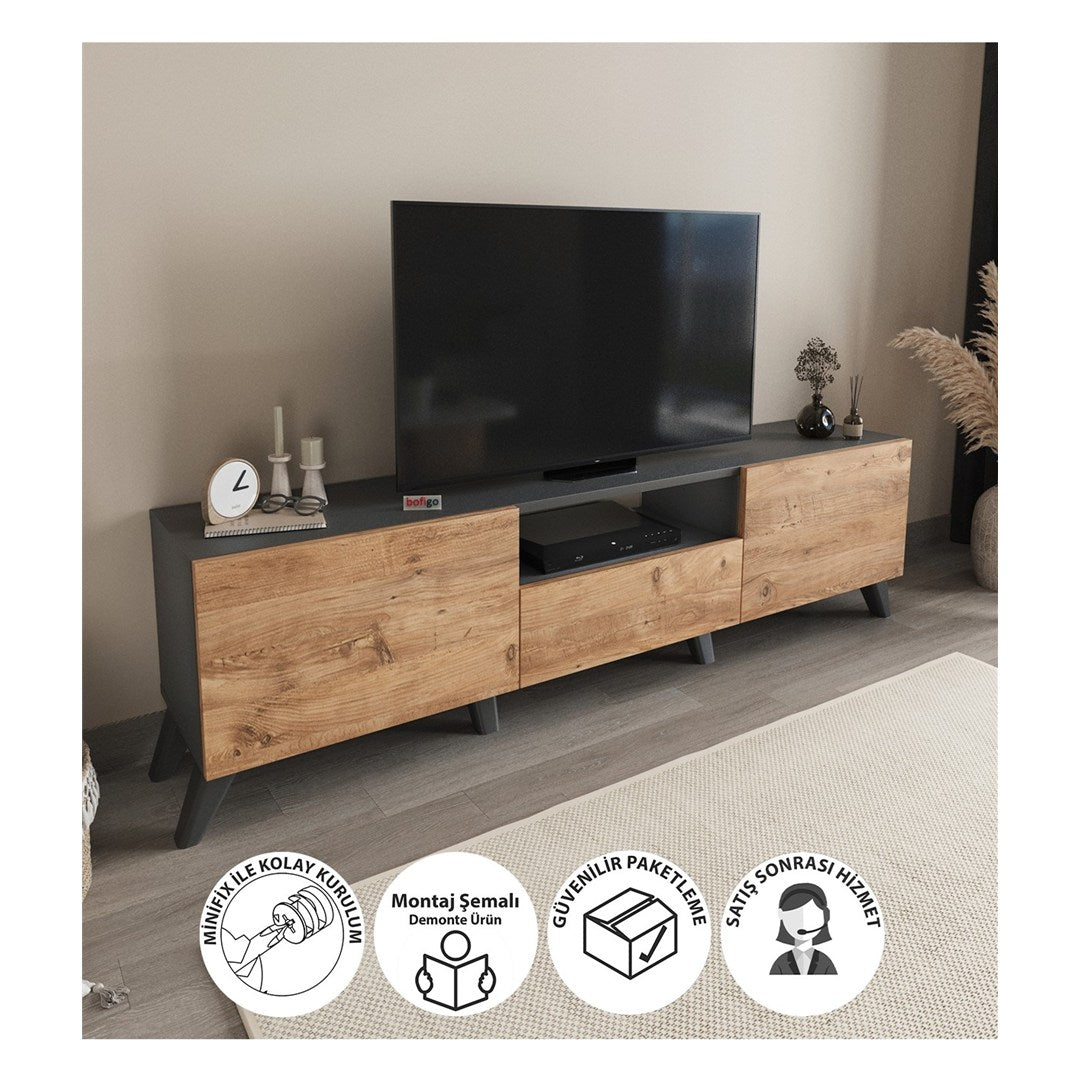 SimpluAcasa™ Comoda TV living 160 cm PAL melaminat 18 mm clasa — Confort Practic Pentru Casa Ta