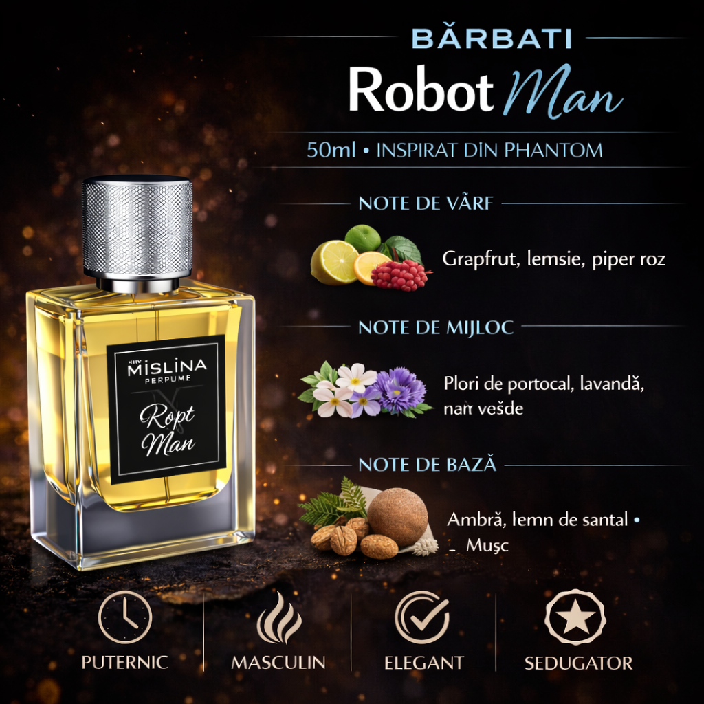 Parfum Mislina Bărbați Robot Man 50ml, inspirat din Phantom, M053 Imagine secundară a produsului