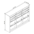 SimpluAcasa™ Dulap Lara multifunctional cu 12 cosuri textile — Confort Practic Pentru Casa Ta