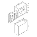 SimpluAcasa™ Dulap Gokce camara multifunctional 80 x 180 cm — Mai Mult Confort în Bucătărie
