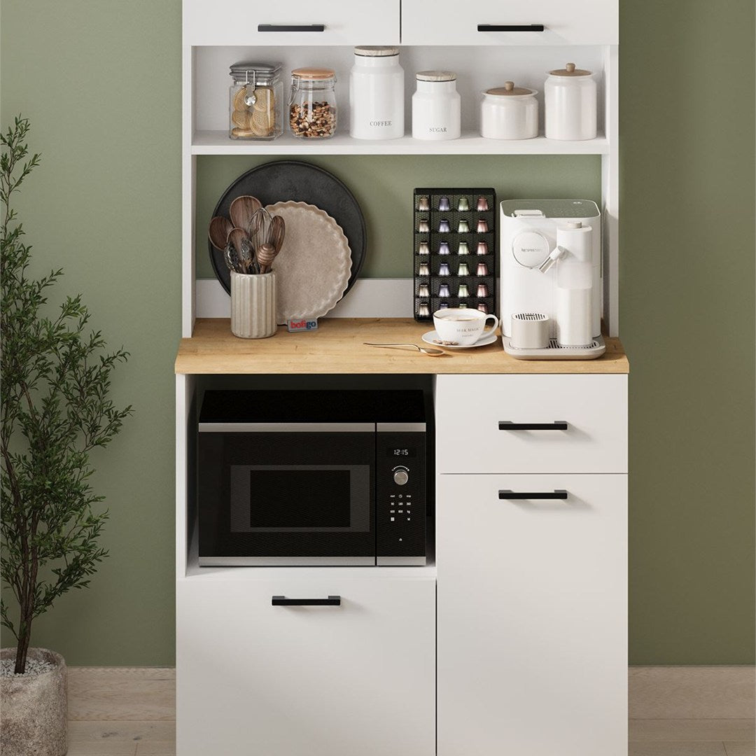 SimpluAcasa™ Dulap Aybuke multifunctional cu 4 usi si sertar mobilier bucatarie — Mai Mult Confort în Bucătărie Imagine secundară a produsului