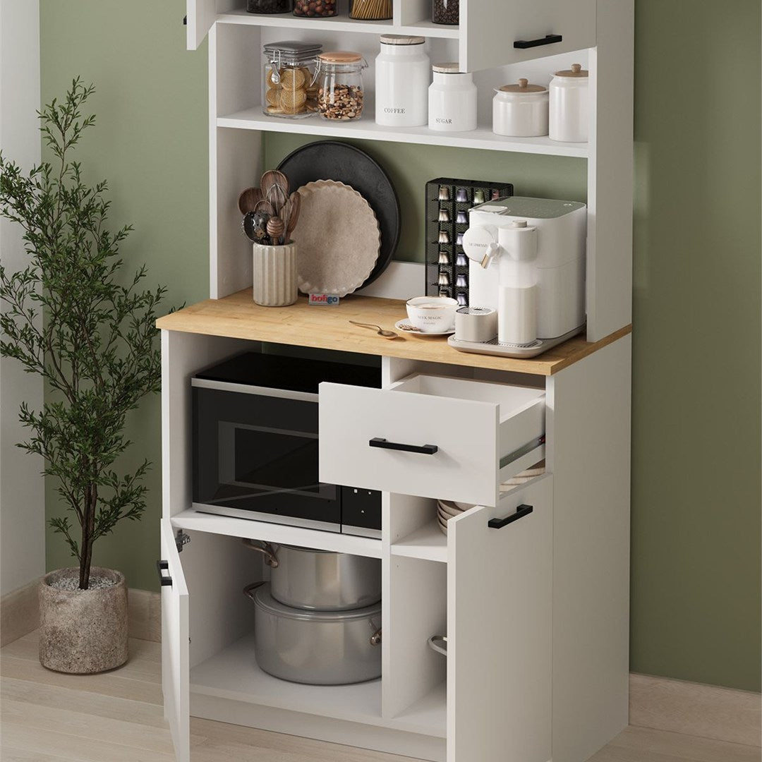 SimpluAcasa™ Dulap Aybuke multifunctional cu 4 usi si sertar mobilier bucatarie — Mai Mult Confort în Bucătărie