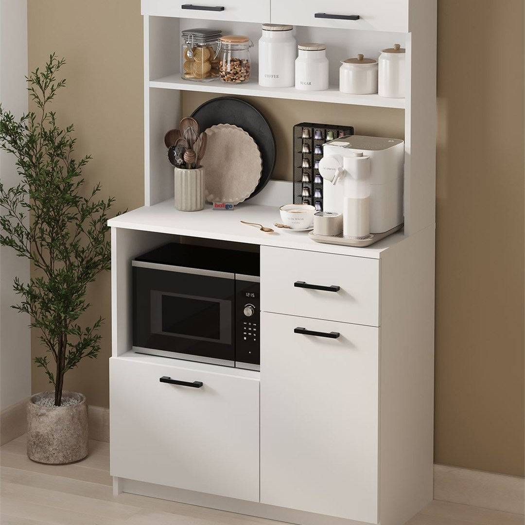 SimpluAcasa™ Dulap Aybuke multifunctional cu 4 usi si sertar mobilier bucatarie — Mai Mult Confort în Bucătărie