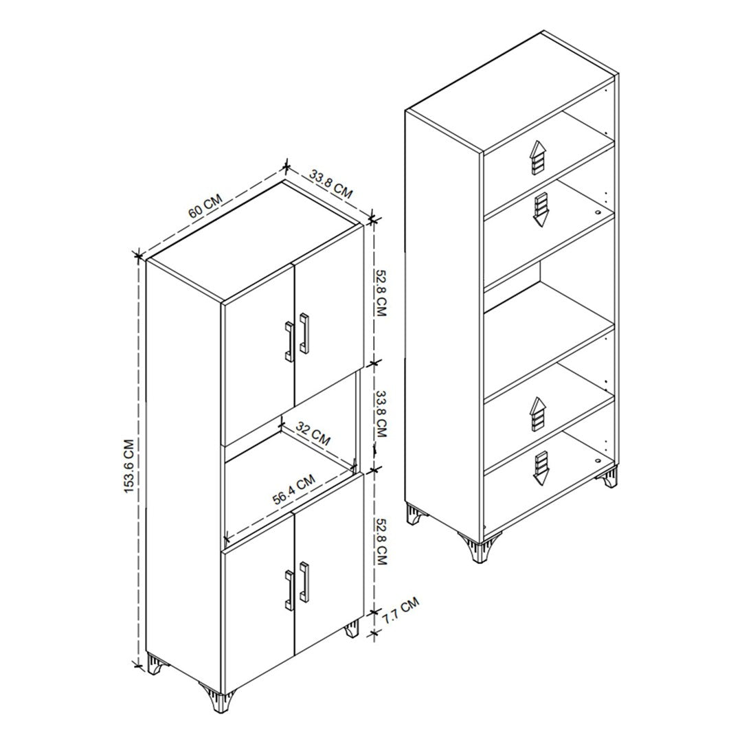 SimpluAcasa™ Dulap Ece pentru cuptor microunde suport microunde cu raft superior — Mai Mult Confort în Bucătărie