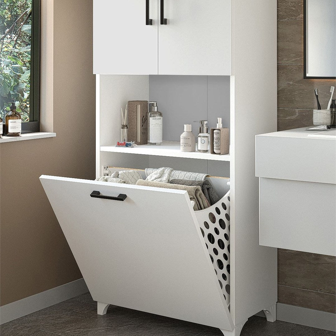 SimpluAcasa™ Dulap baie Damla inalt 60 x 175 cm PAL melaminat — Confort Practic Pentru Casa Ta Imagine principală a produsului