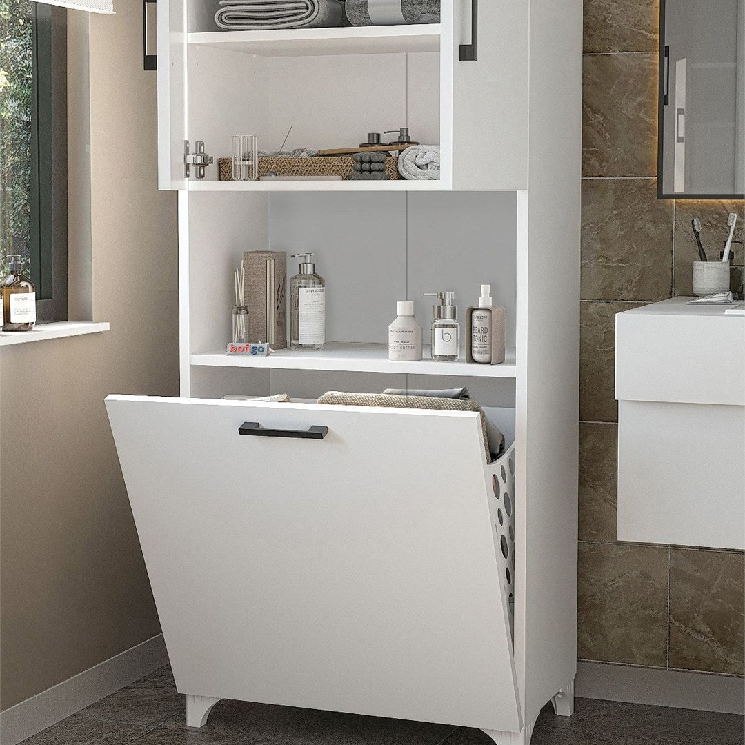 SimpluAcasa™ Dulap baie Damla inalt 60 x 175 cm PAL melaminat — Confort Practic Pentru Casa Ta