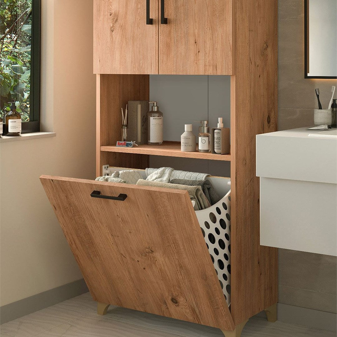 SimpluAcasa™ Dulap baie Damla inalt 60 x 175 cm PAL melaminat — Confort Practic Pentru Casa Ta
