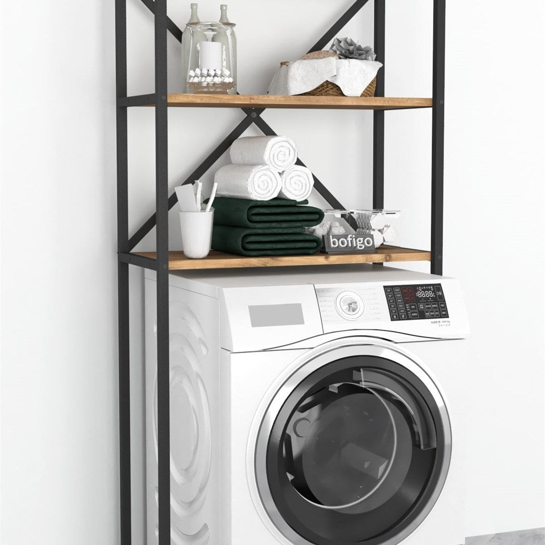 SimpluAcasa™ Organizator baie metalic multifunctional raft baie cu 4-5 polite deschise — Mai Mult Confort în Bucătărie
