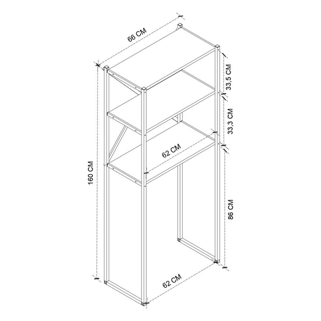 SimpluAcasa™ Organizator baie metalic multifunctional raft baie cu 4-5 polite deschise — Mai Mult Confort în Bucătărie