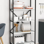 SimpluAcasa™ Organizator bucatarie cu 5 rafturi metalice raft bucatarie 50 x — Mai Mult Confort în Bucătărie