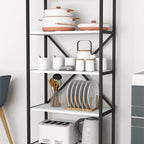 SimpluAcasa™ Organizator bucatarie cu 5 rafturi metalice raft bucatarie 50 x — Mai Mult Confort în Bucătărie