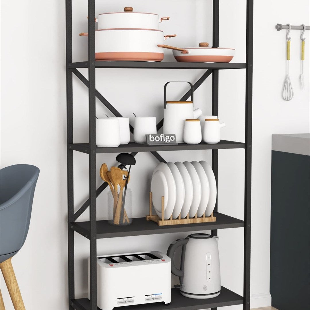 SimpluAcasa™ Organizator bucatarie cu 5 rafturi metalice raft bucatarie 50 x — Mai Mult Confort în Bucătărie