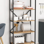 SimpluAcasa™ Organizator bucatarie cu 5 rafturi metalice raft bucatarie 50 x — Mai Mult Confort în Bucătărie