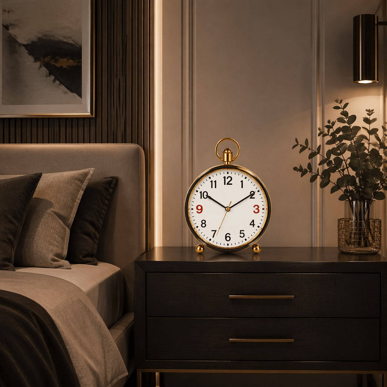 SimpluAcasa™ Ceas decorativ de masa 28.5x21.5 cm — Confort Practic Pentru Casa Ta