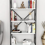 SimpluAcasa™ Biblioteca decorativa cu 5 rafturi raft carti living sau birou — Confort Practic Pentru Casa Ta