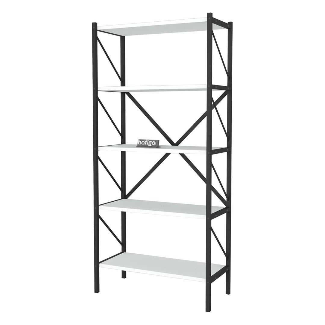 SimpluAcasa™ Biblioteca decorativa cu 5 rafturi raft carti living sau birou — Confort Practic Pentru Casa Ta Imagine principală a produsului