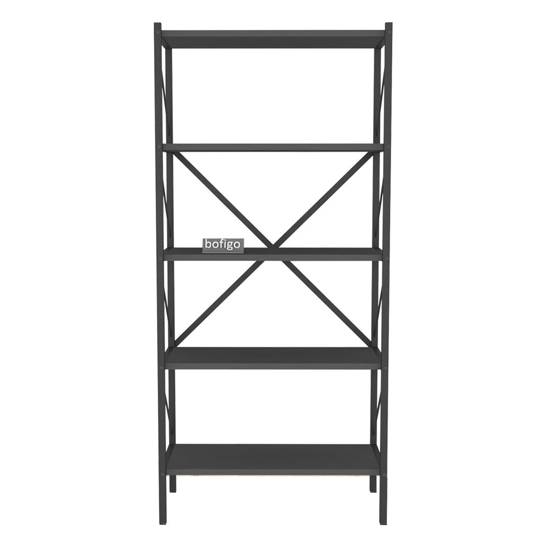 SimpluAcasa™ Biblioteca decorativa cu 5 rafturi raft carti living sau birou — Confort Practic Pentru Casa Ta