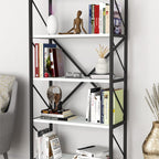 SimpluAcasa™ Biblioteca decorativa cu 5 rafturi raft carti living sau birou — Confort Practic Pentru Casa Ta
