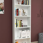 SimpluAcasa™ Biblioteca decorativa cu 5 rafturi din PAL etajera carti 60 — Confort Practic Pentru Casa Ta