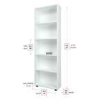 SimpluAcasa™ Biblioteca decorativa cu 5 rafturi din PAL etajera carti 60 — Confort Practic Pentru Casa Ta