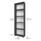 SimpluAcasa™ Biblioteca decorativa cu 5 rafturi din PAL etajera carti 60 — Confort Practic Pentru Casa Ta