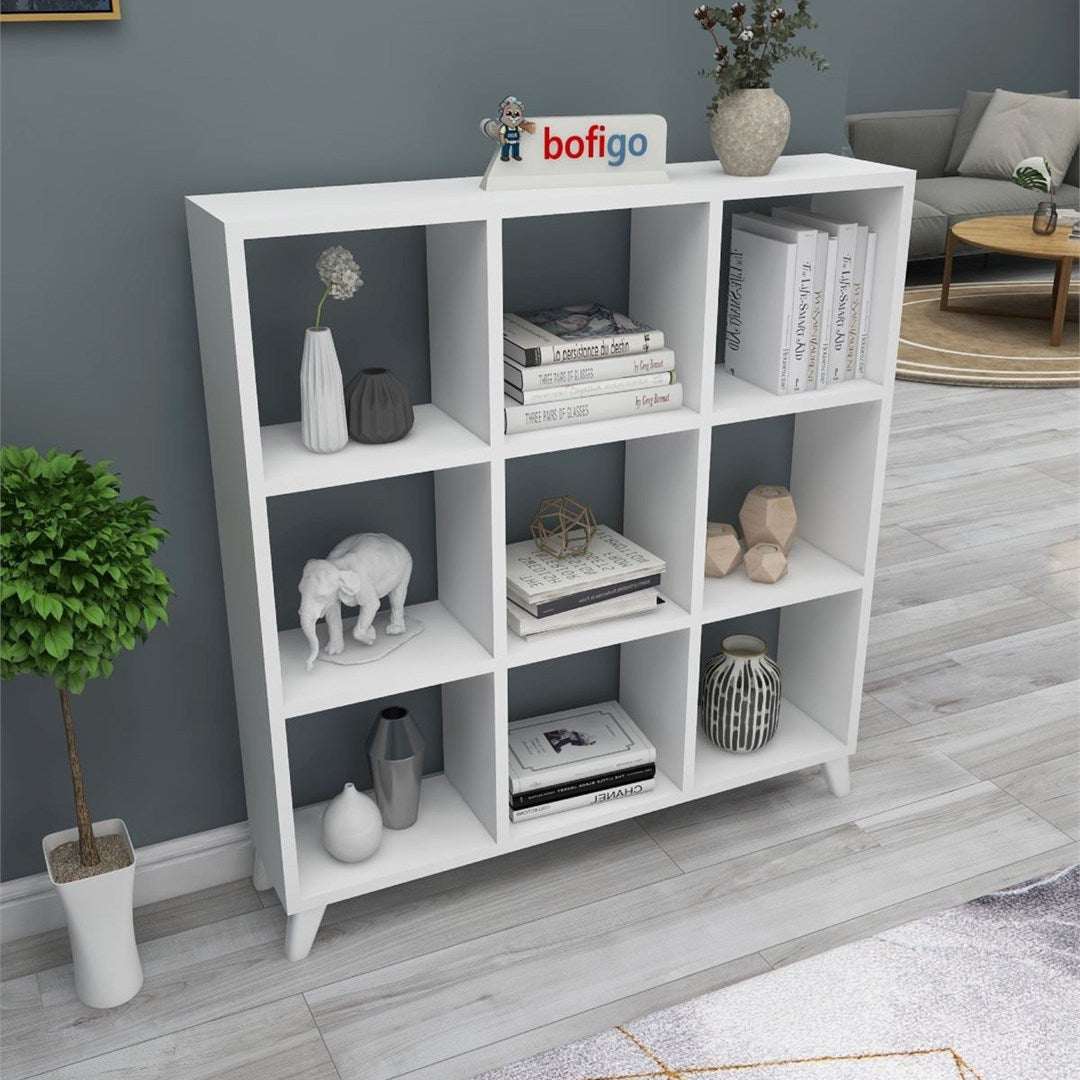 SimpluAcasa™ Biblioteca Cub cu 9 compartimente si rafturi etajera carti 100 — Confort Practic Pentru Casa Ta Imagine secundară a produsului