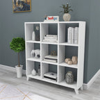 SimpluAcasa™ Biblioteca Cub cu 9 compartimente si rafturi etajera carti 100 — Confort Practic Pentru Casa Ta