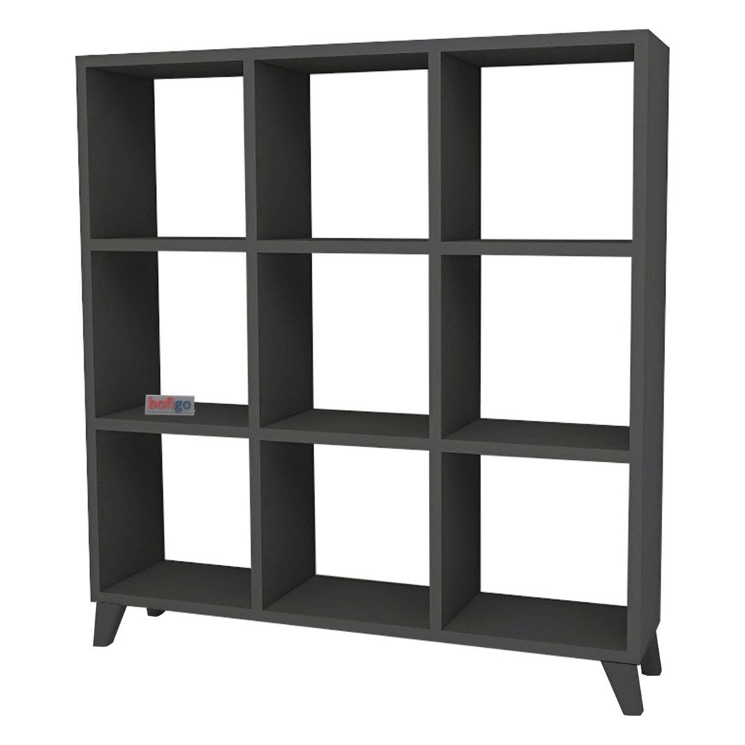 SimpluAcasa™ Biblioteca Cub cu 9 compartimente si rafturi etajera carti 100 — Confort Practic Pentru Casa Ta