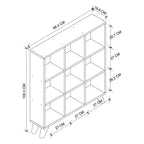 SimpluAcasa™ Biblioteca Cub cu 9 compartimente si rafturi etajera carti 100 — Confort Practic Pentru Casa Ta