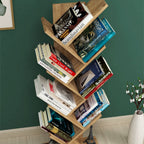 SimpluAcasa™ Biblioteca Copac cu rafturi decorative etajera living 60 x 170 — Confort Practic Pentru Casa Ta