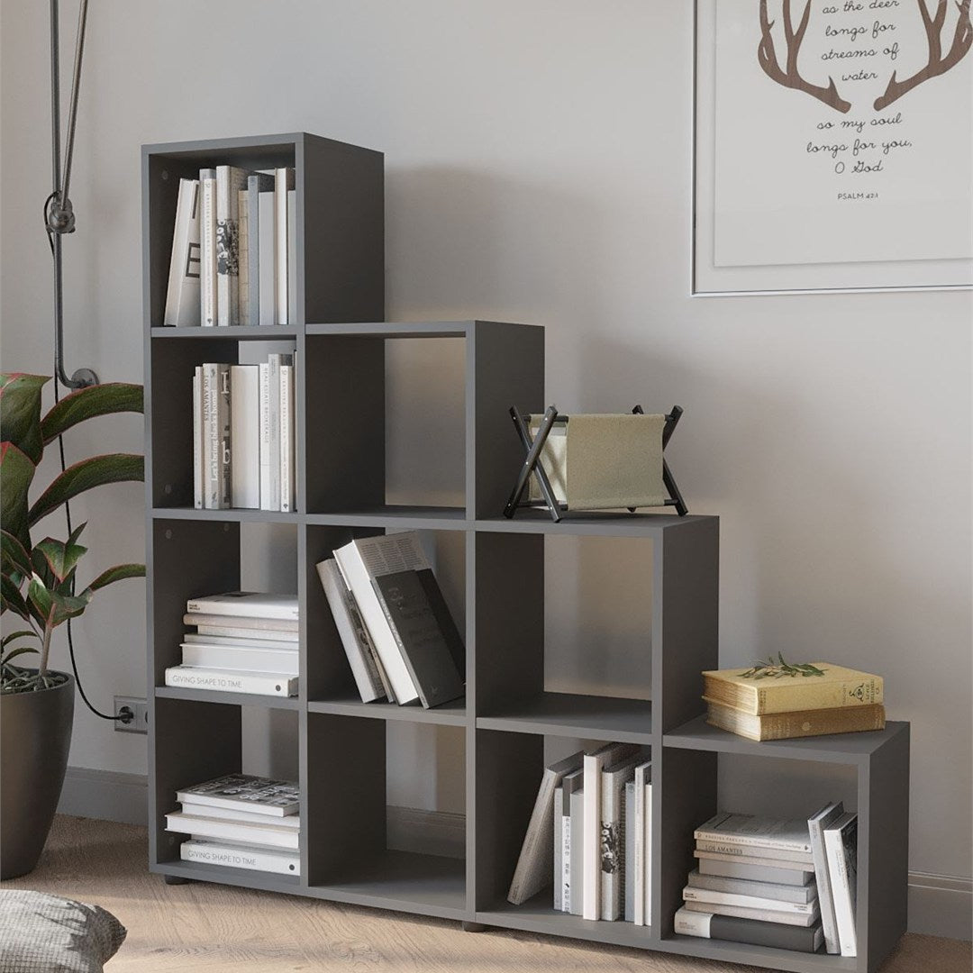 SimpluAcasa™ Biblioteca scara cu 10 rafturi etajera carti 80 x 170 — Confort Practic Pentru Casa Ta