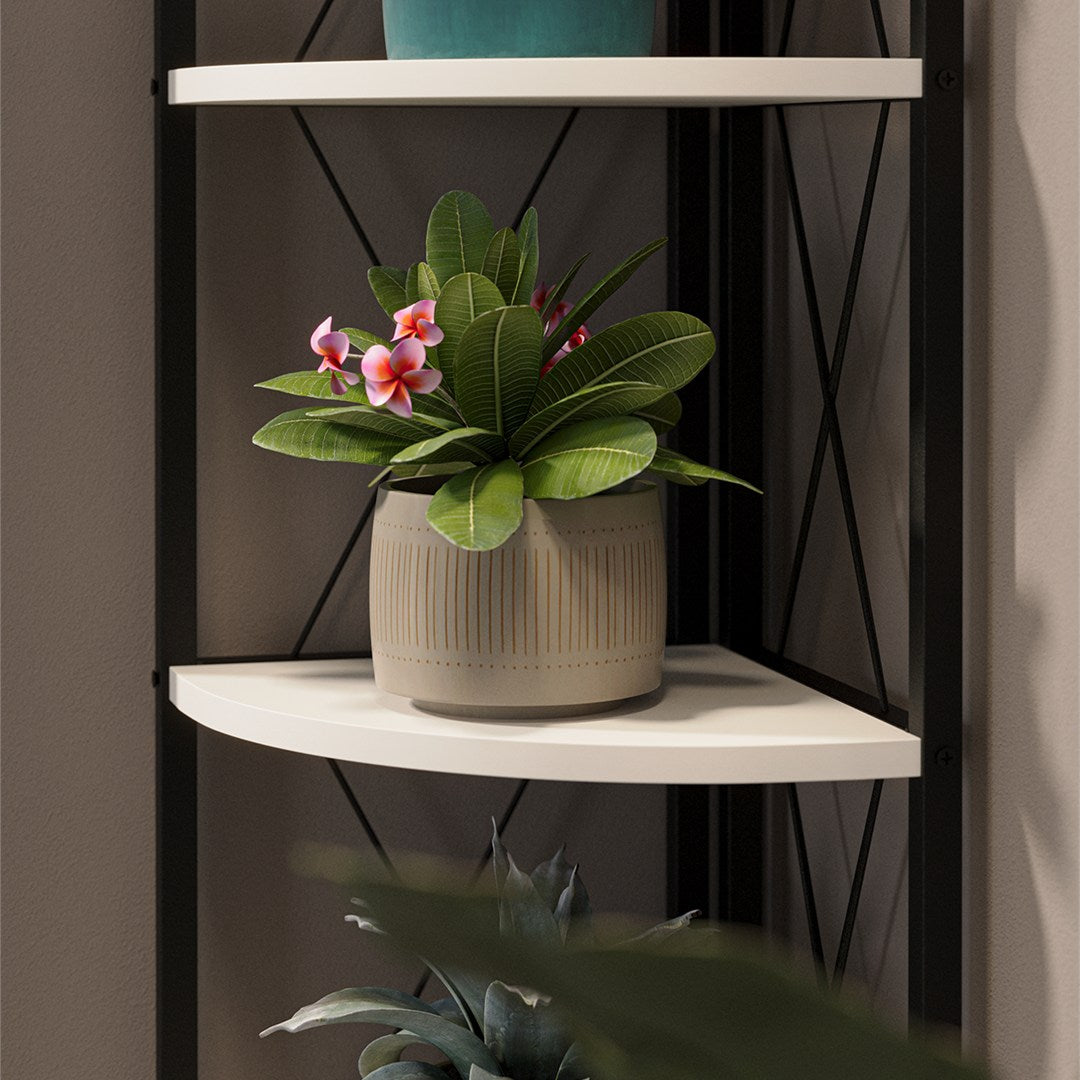 SimpluAcasa™ Biblioteca metalica de colt cu 5 rafturi etajera colt 30 — Confort Practic Pentru Casa Ta Imagine secundară a produsului