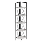 SimpluAcasa™ Biblioteca metalica de colt cu 5 rafturi etajera colt 30 — Confort Practic Pentru Casa Ta