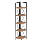 SimpluAcasa™ Biblioteca metalica de colt cu 5 rafturi etajera colt 30 — Confort Practic Pentru Casa Ta
