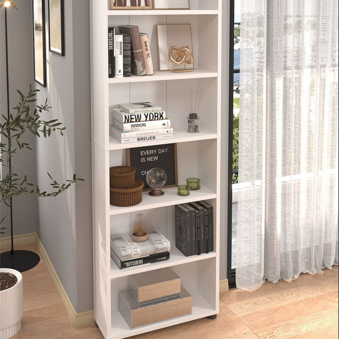 SimpluAcasa™ Biblioteca cu 6 rafturi din PAL etajera carti 60 x — Confort Practic Pentru Casa Ta Imagine principală a produsului
