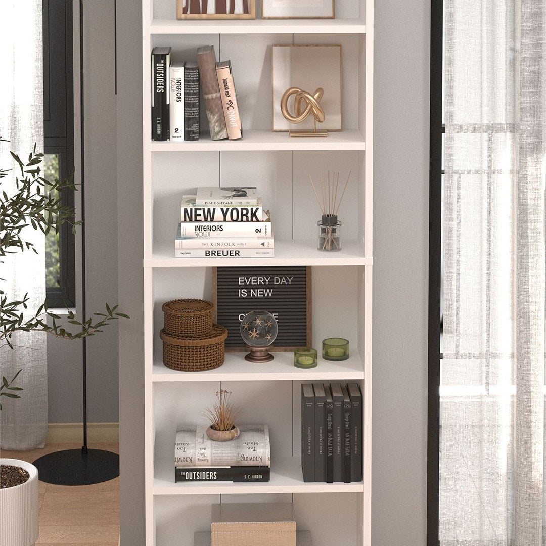 SimpluAcasa™ Biblioteca cu 6 rafturi din PAL etajera carti 60 x — Confort Practic Pentru Casa Ta