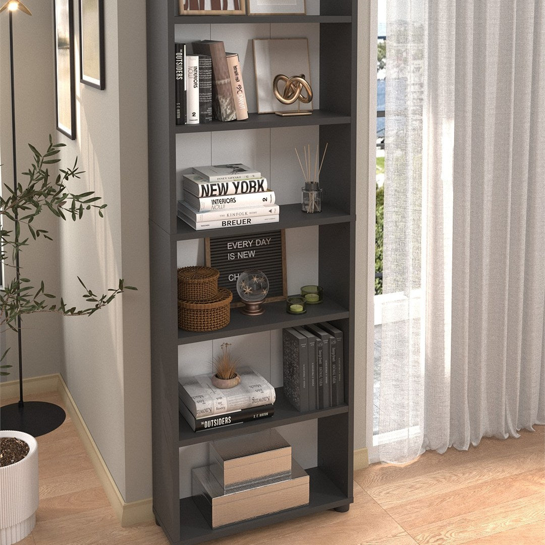 SimpluAcasa™ Biblioteca cu 6 rafturi din PAL etajera carti 60 x — Confort Practic Pentru Casa Ta