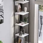 SimpluAcasa™ Biblioteca de colt Selanik cu 5 nivele etajera colt 60 — Confort Practic Pentru Casa Ta