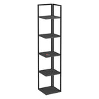 SimpluAcasa™ Biblioteca de colt Selanik cu 5 nivele etajera colt 60 — Confort Practic Pentru Casa Ta