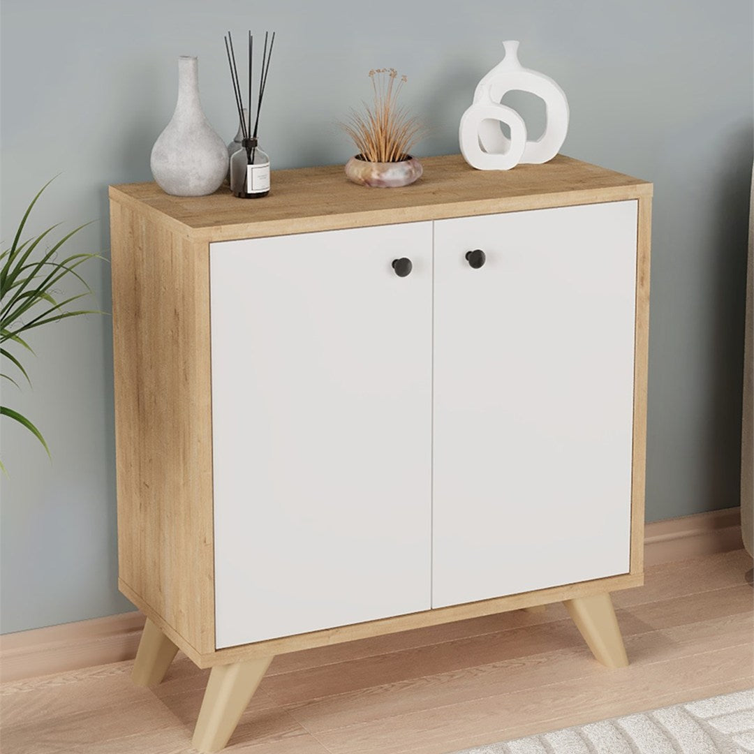 SimpluAcasa™ Biblioteca Smyrna joasa cu 2 rafturi etajera 90 x 80 — Confort Practic Pentru Casa Ta