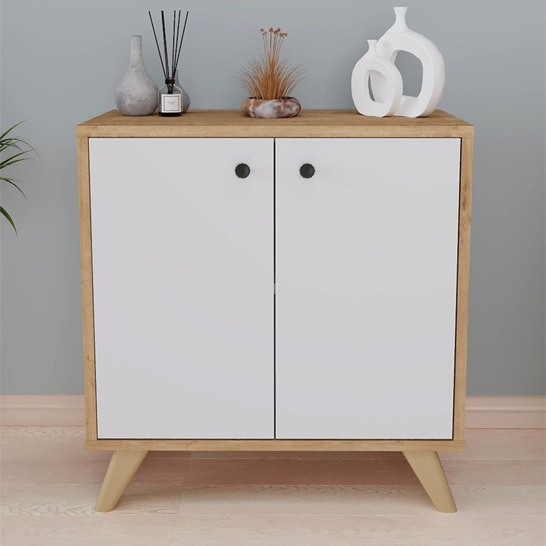 SimpluAcasa™ Biblioteca Smyrna joasa cu 2 rafturi etajera 90 x 80 — Confort Practic Pentru Casa Ta