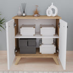 SimpluAcasa™ Biblioteca Smyrna joasa cu 2 rafturi etajera 90 x 80 — Confort Practic Pentru Casa Ta