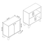 SimpluAcasa™ Biblioteca Smyrna joasa cu 2 rafturi etajera 90 x 80 — Confort Practic Pentru Casa Ta